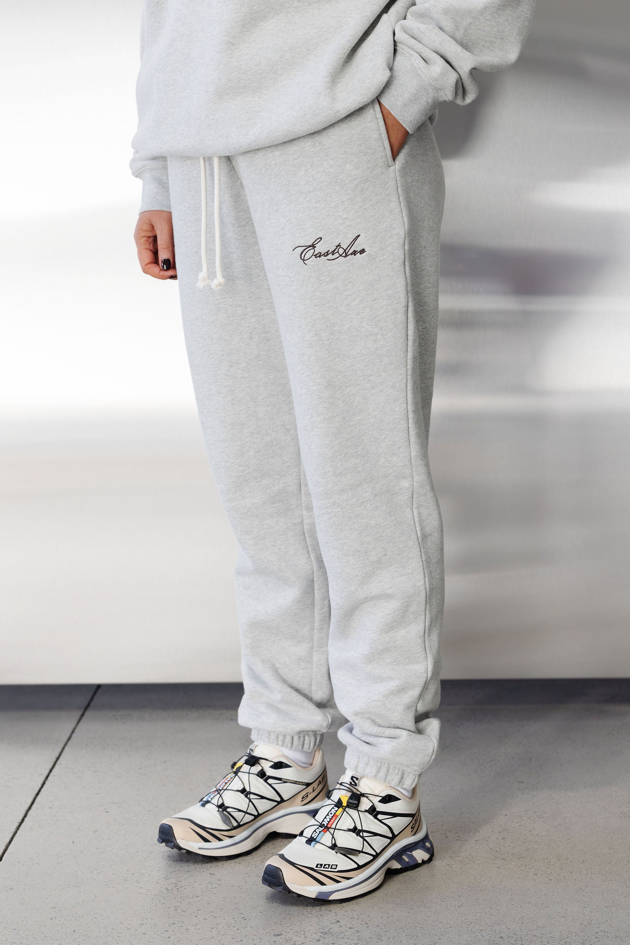 Unisex Fleece Trackpant - Grey Marle