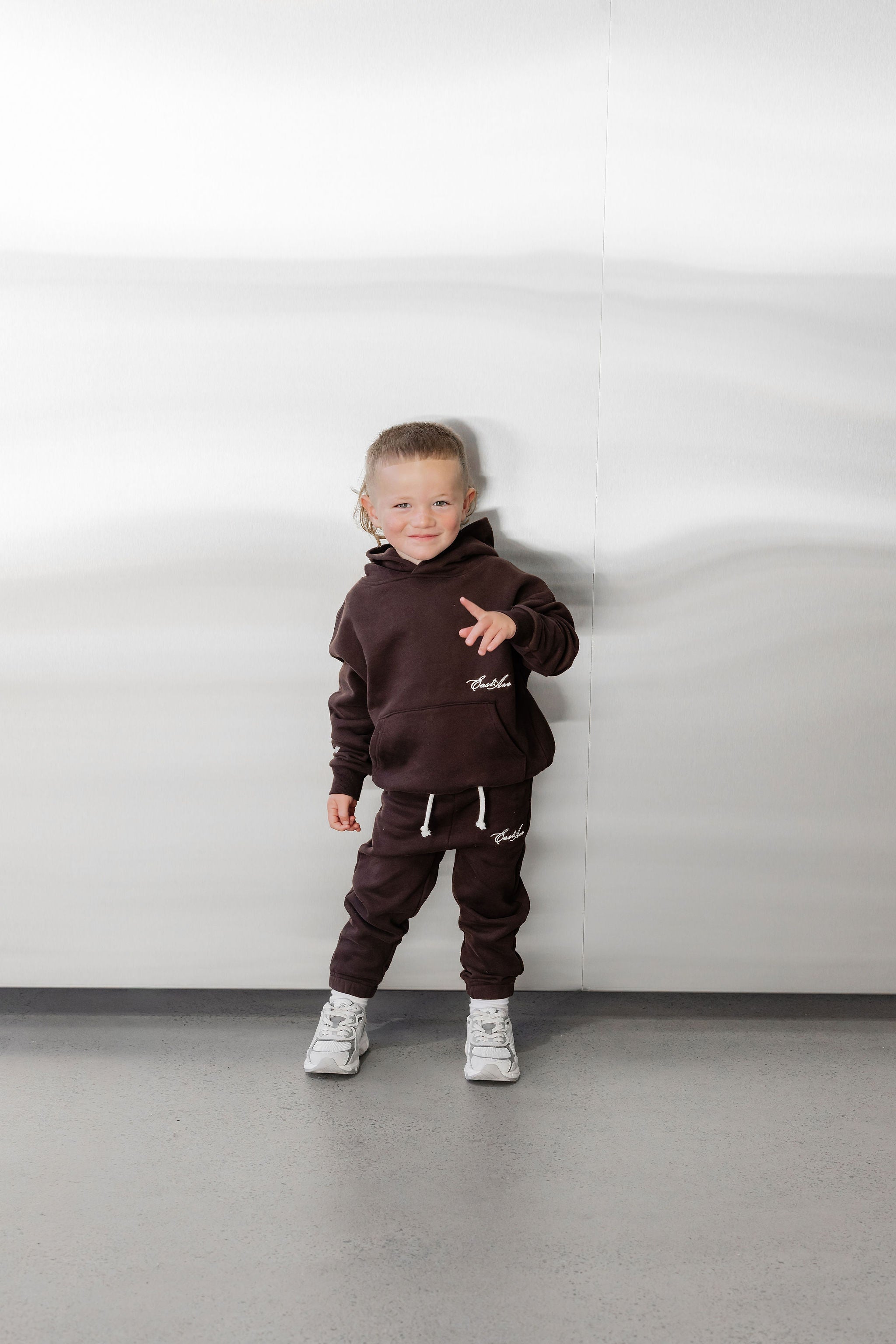 Kids Fleece Hoodie - Chocolate