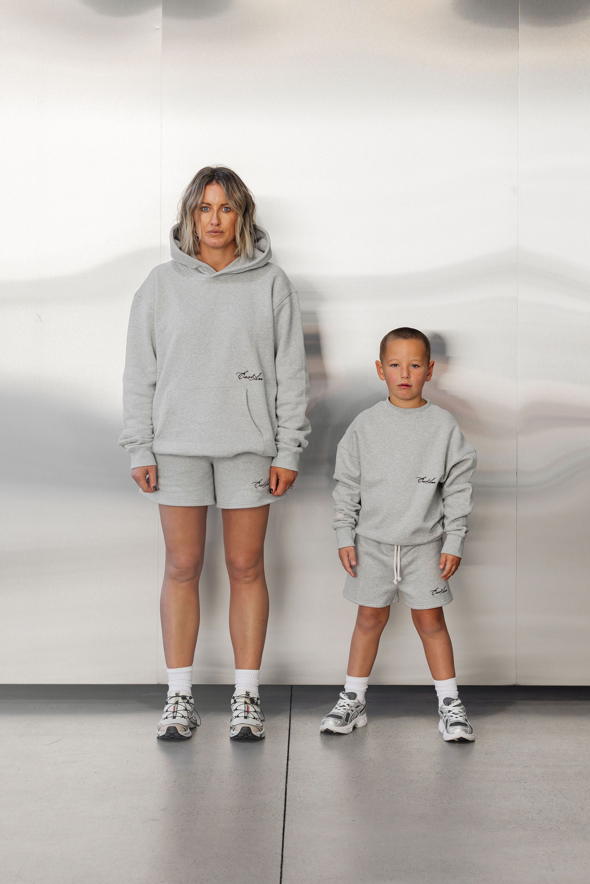 Kids Fleece Short - Grey Marle