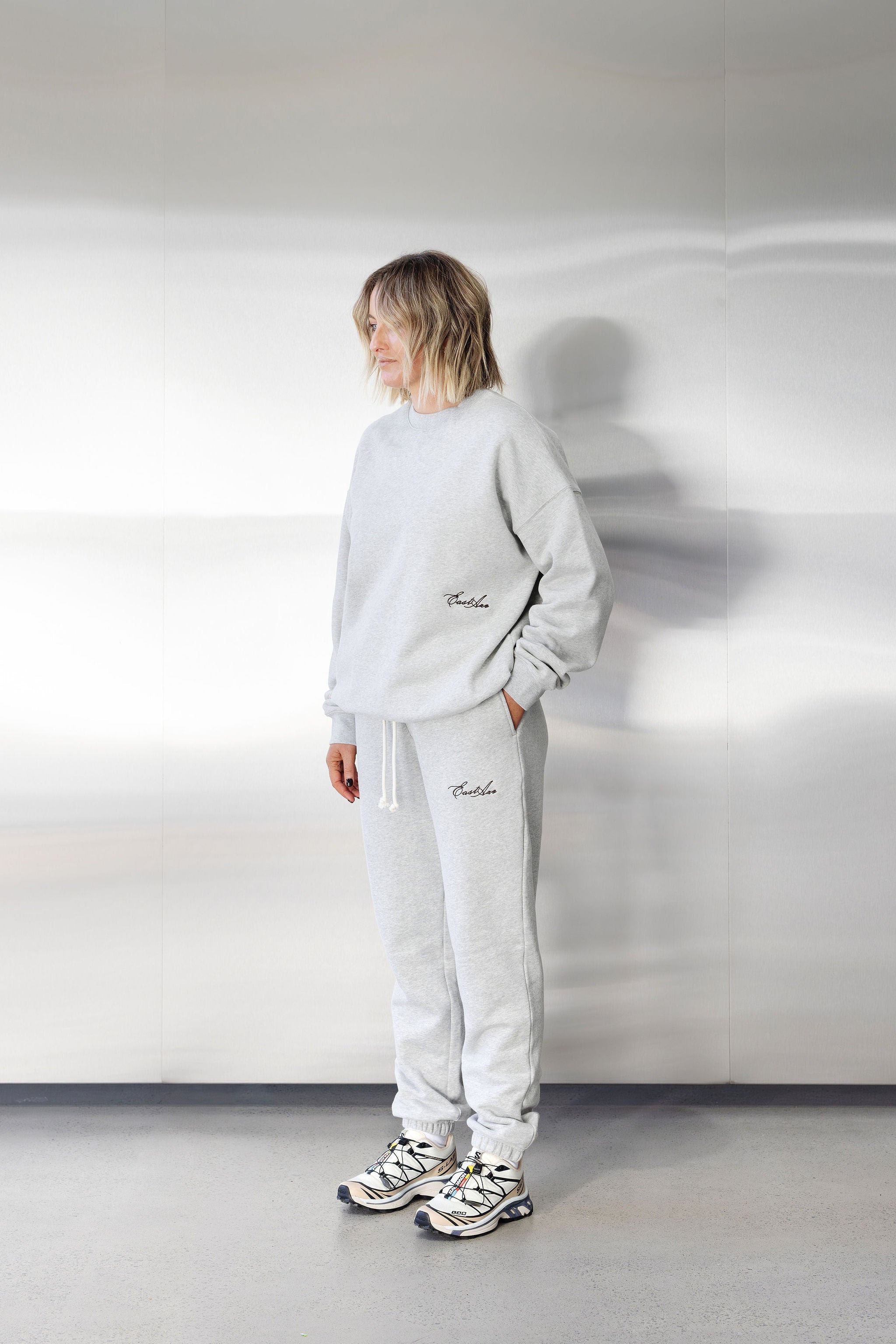 Unisex Fleece Trackpant - Grey Marle