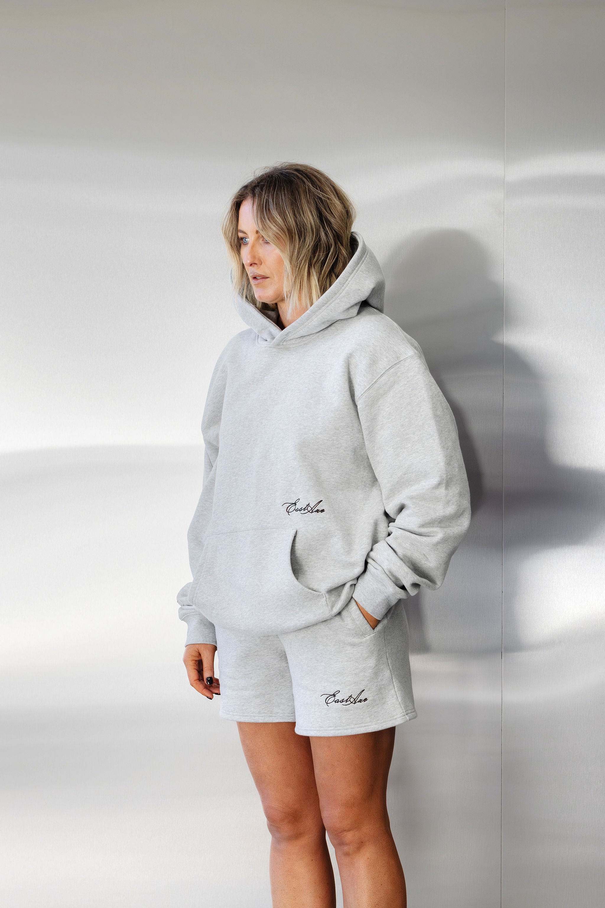 Unisex Fleece Hoodie - Grey Marle