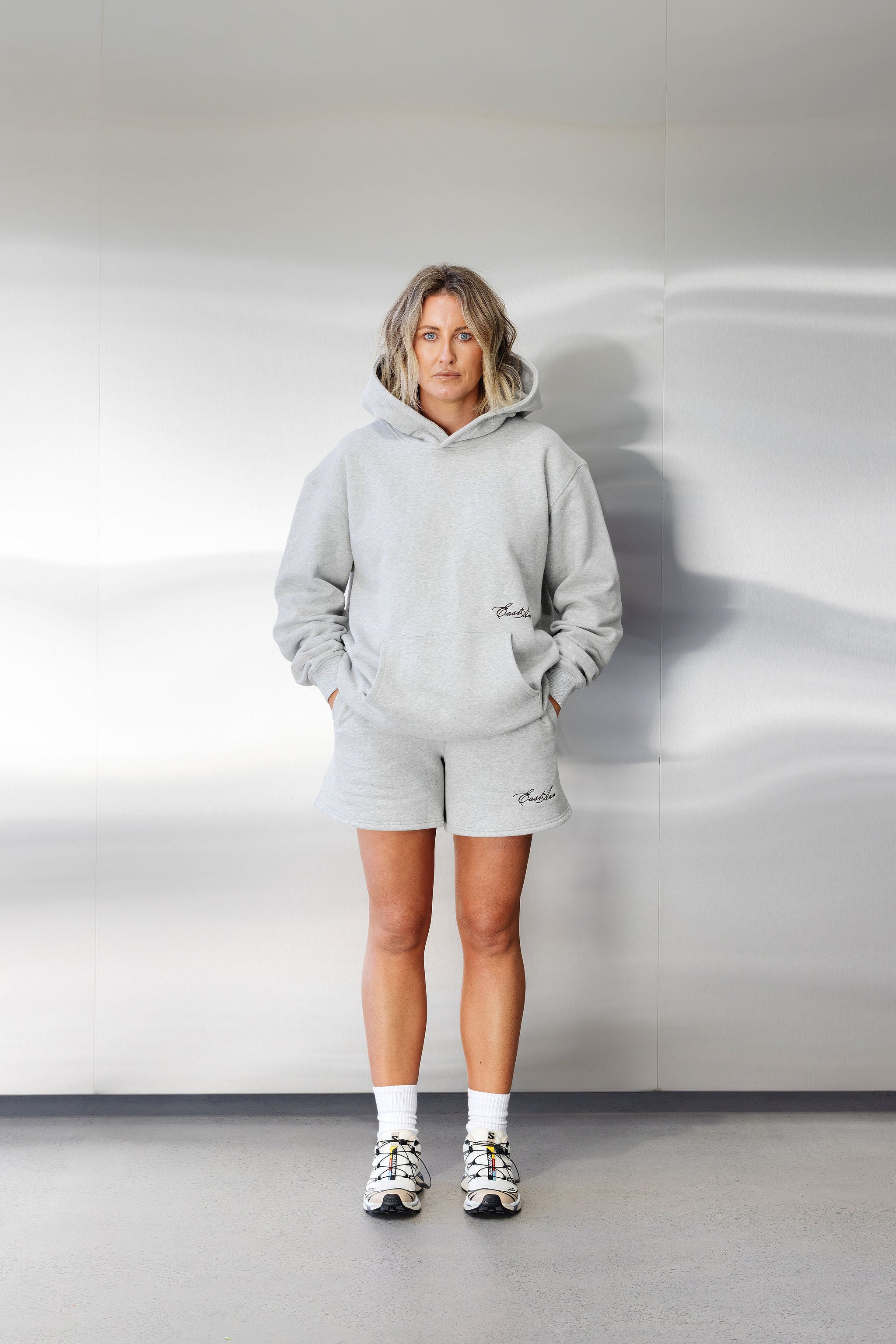 Unisex Fleece Hoodie - Grey Marle