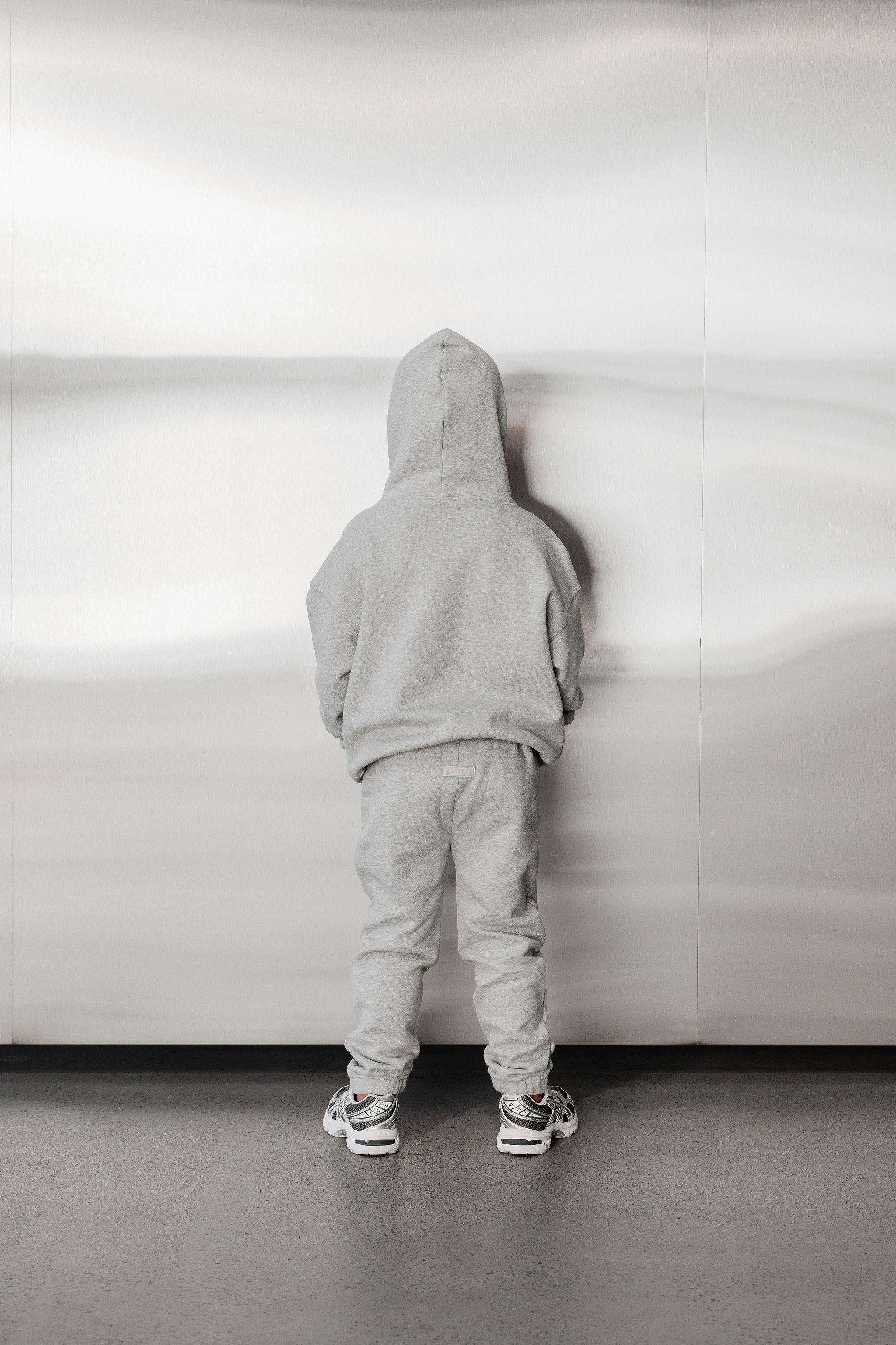 Kids Fleece Hoodie - Grey Marle