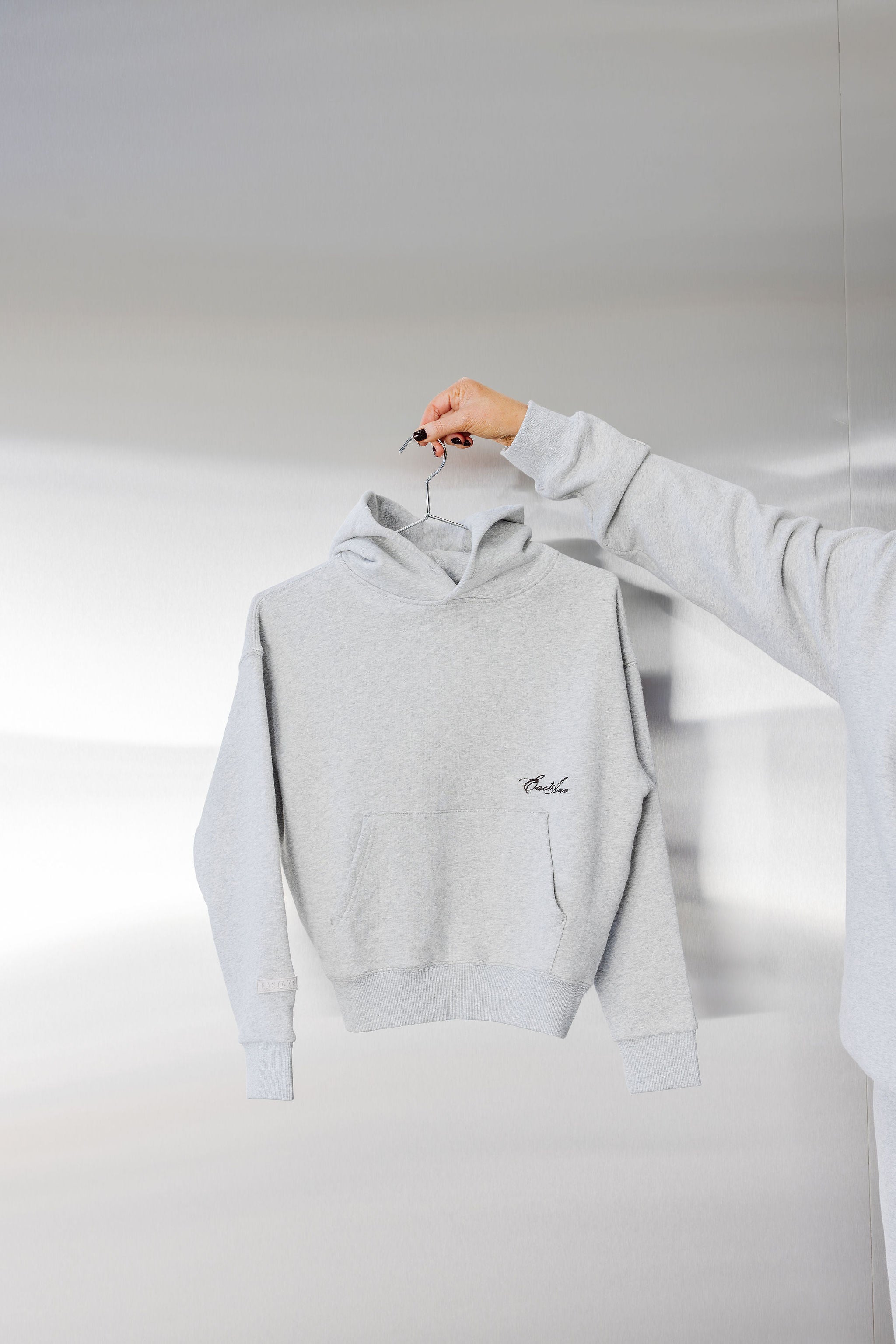 Kids Fleece Hoodie - Grey Marle