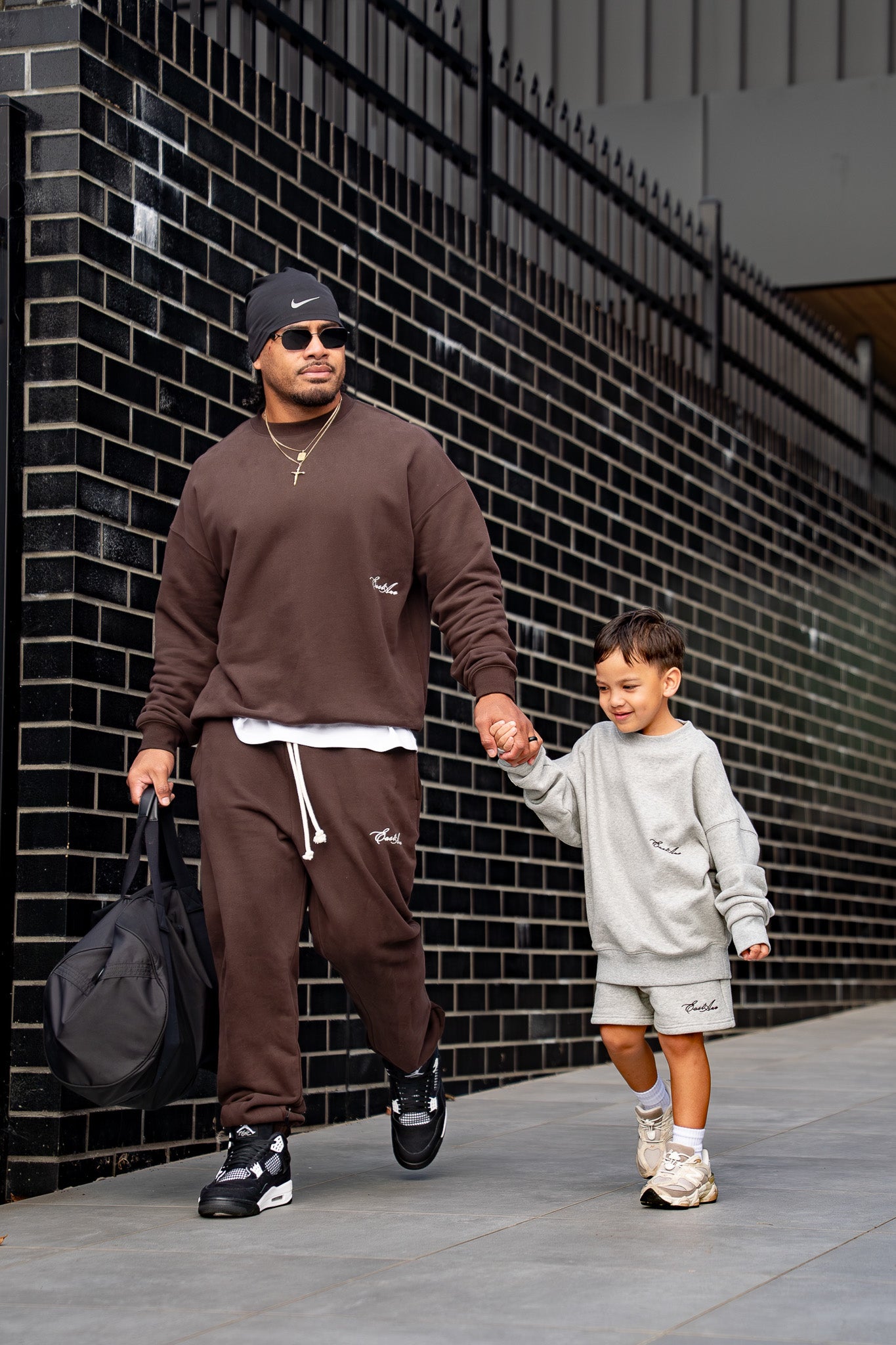 Kids Fleece Crewneck - Grey Marle