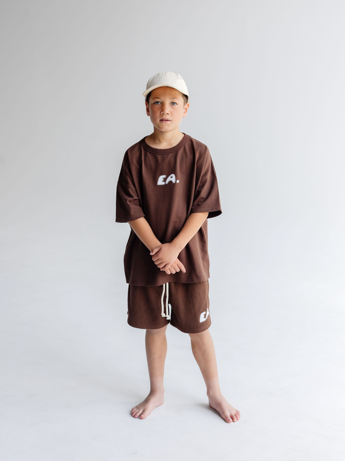 Kids EA Box Tee - Brown