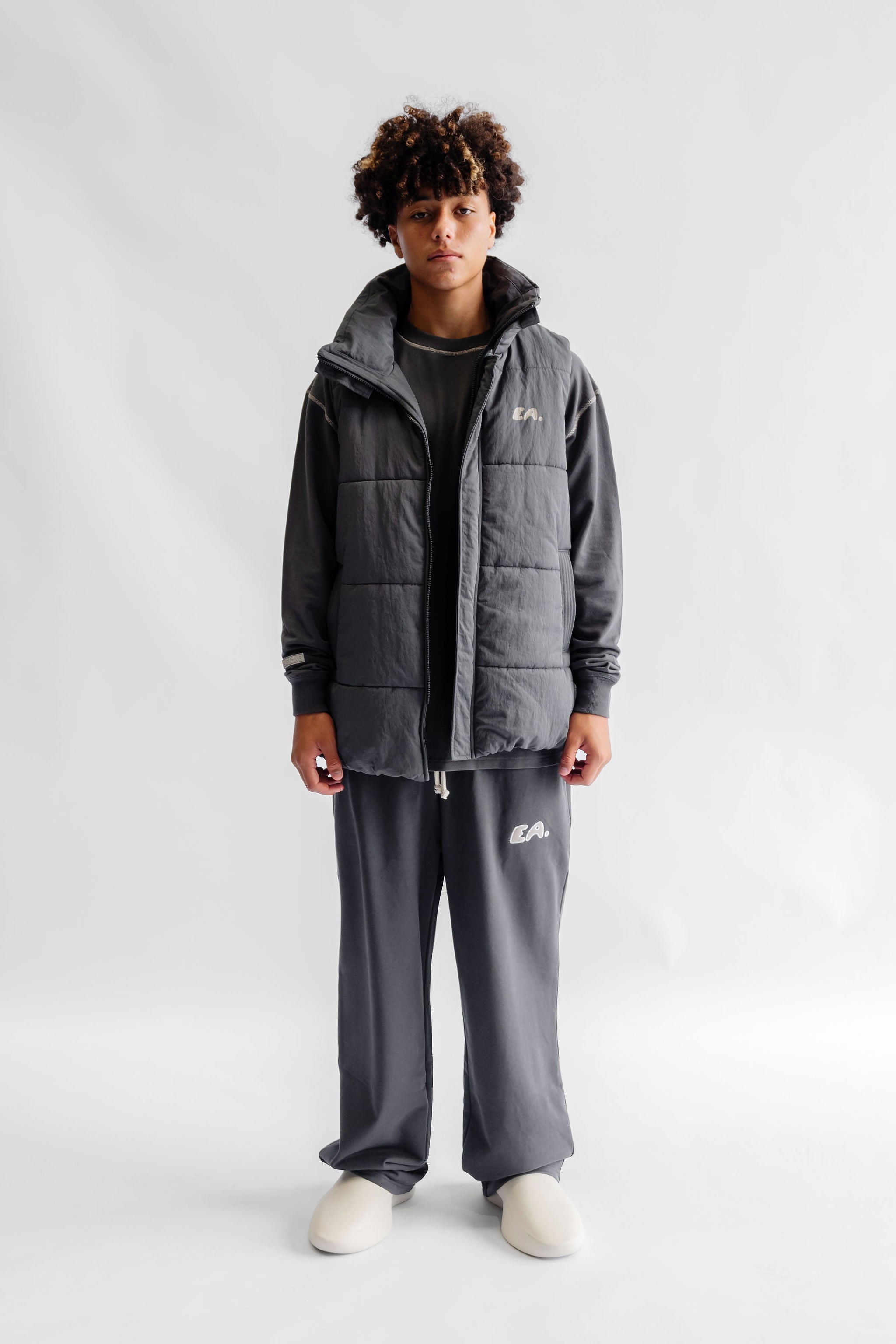 Unisex Puffer Vest - Midnight Grey