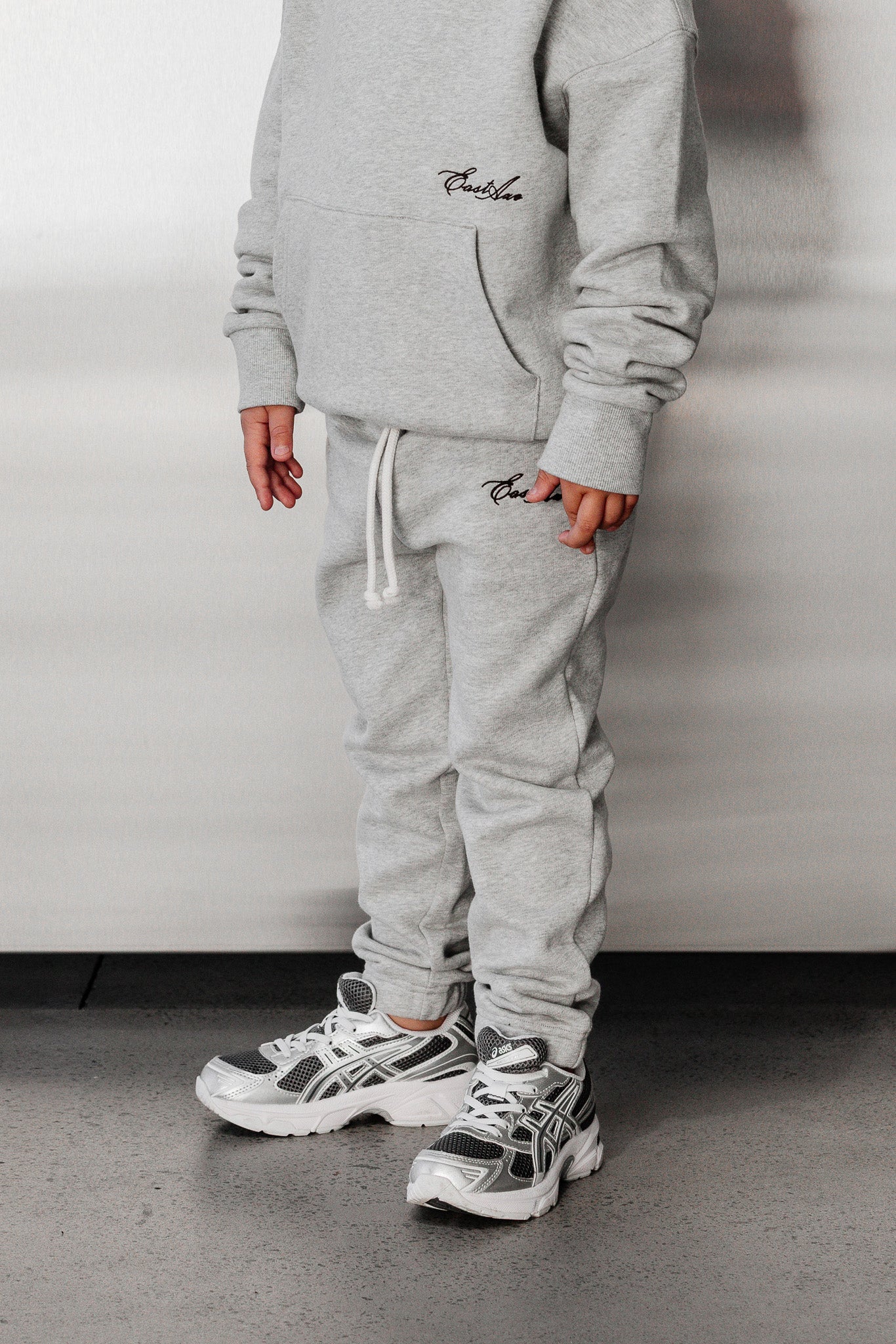 Kids Fleece Trackpant - Grey Marle