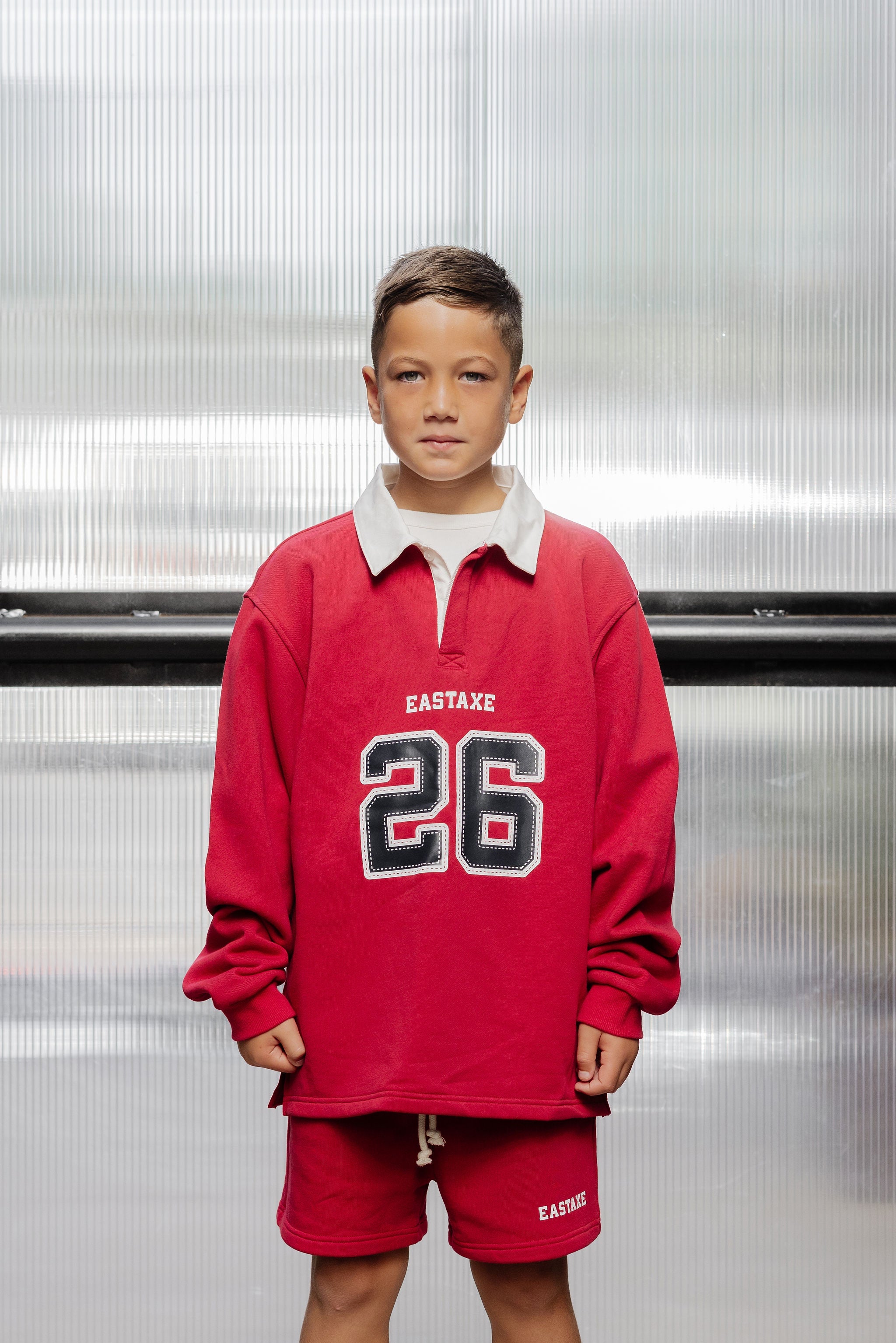 Kids Rugby Polo - Heritage Red