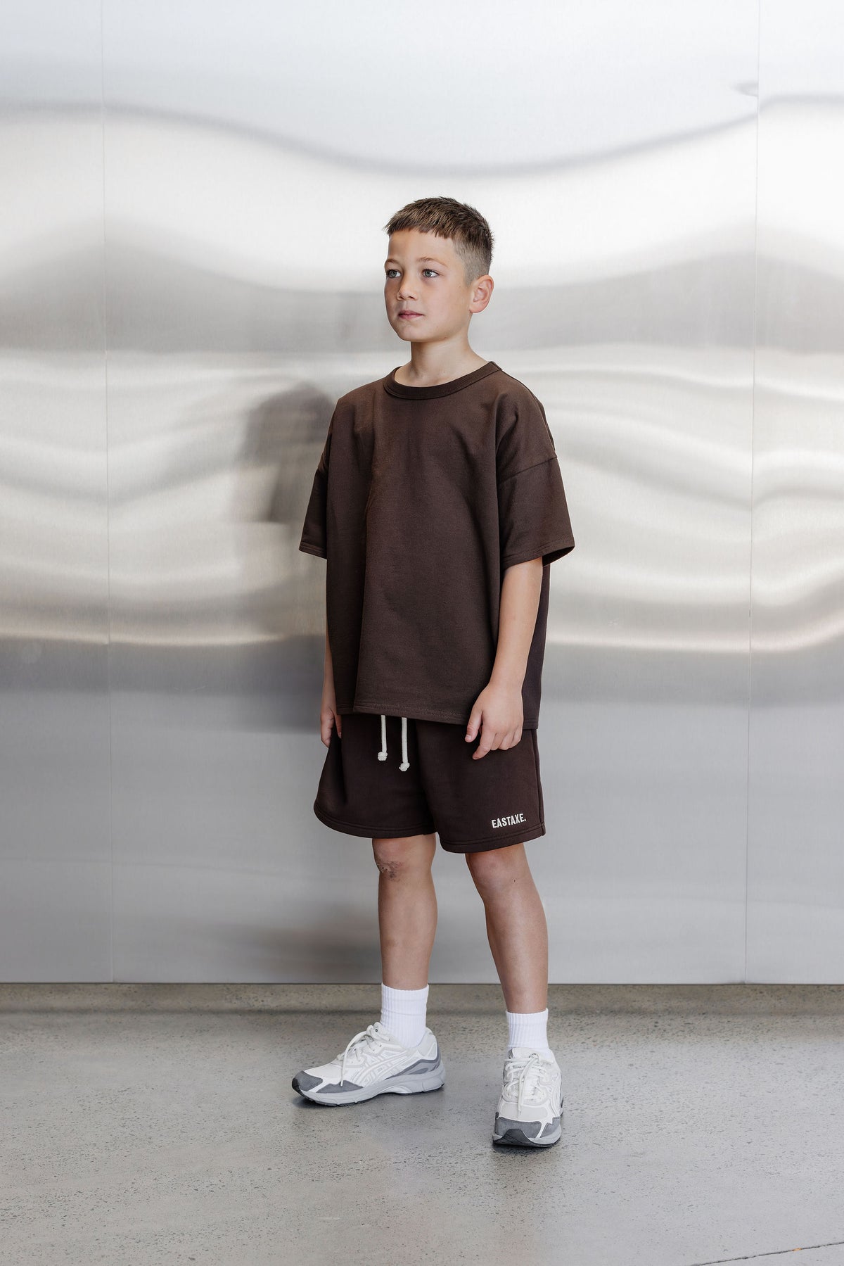 Kids Box Fit Tee - Chocolate